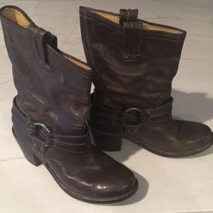 Frye Brown Leather Short Boots